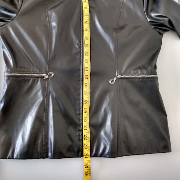 Black Faux Leather Jacket - Picture 11 of 16